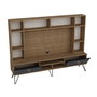 Hanah Home Lorenz Mueble de TV Nogal y Negro